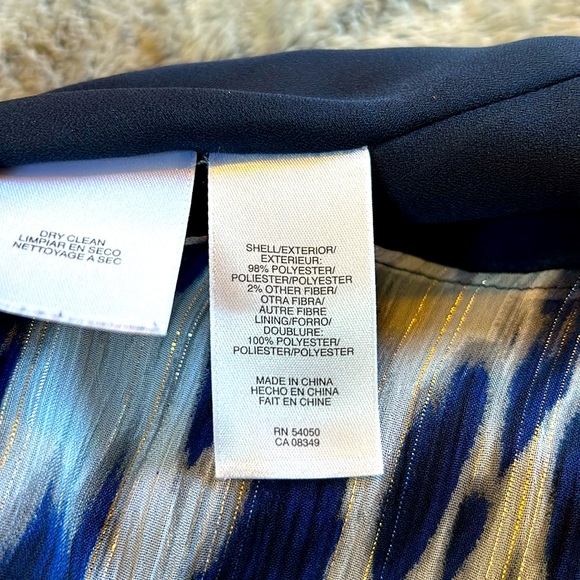 Jones New York Fully Lined Sleeveless Blouse size 8 - Picture 8 of 9